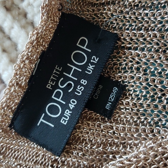 TOPSHOP petite rosegold crop top tank top 8 - Picture 8 of 10